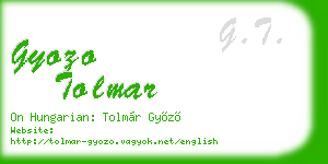 gyozo tolmar business card